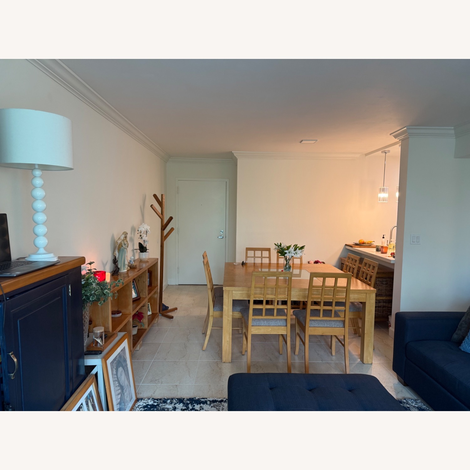 Natural Wood Square Dining Set for 8  - image-3