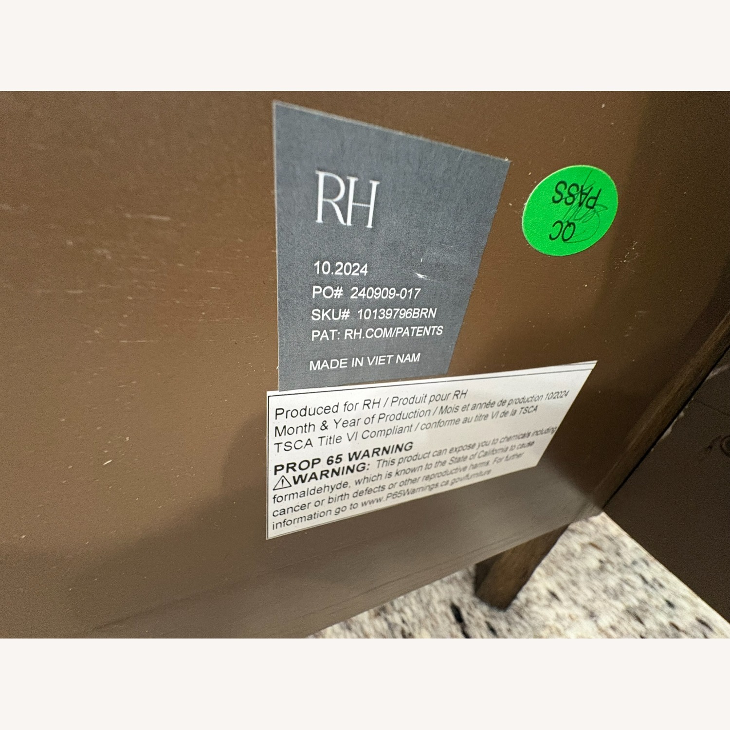 Restoration Hardware Padua Panel Bed – King Brown Oak Finish - image-7