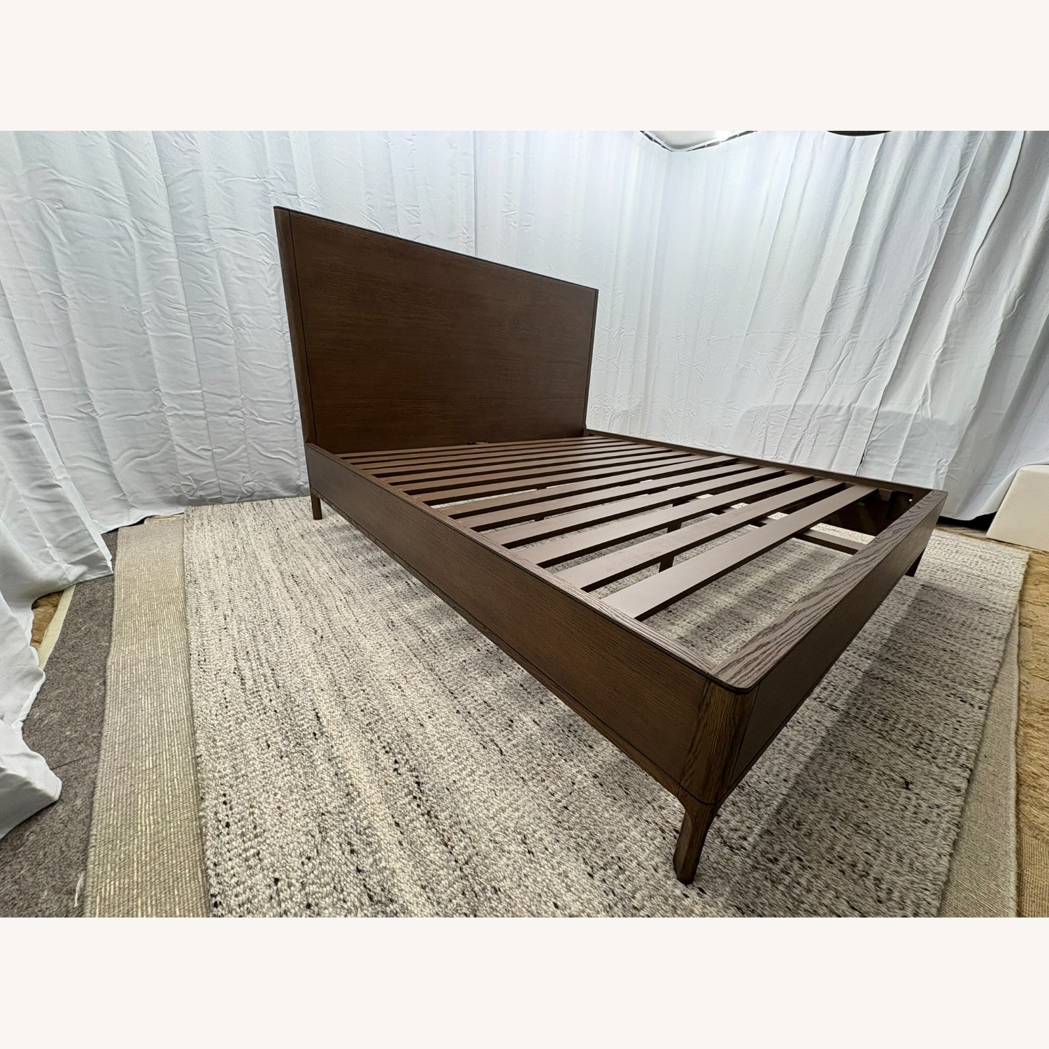 Restoration Hardware Padua Panel Bed – King Brown Oak Finish - image-3