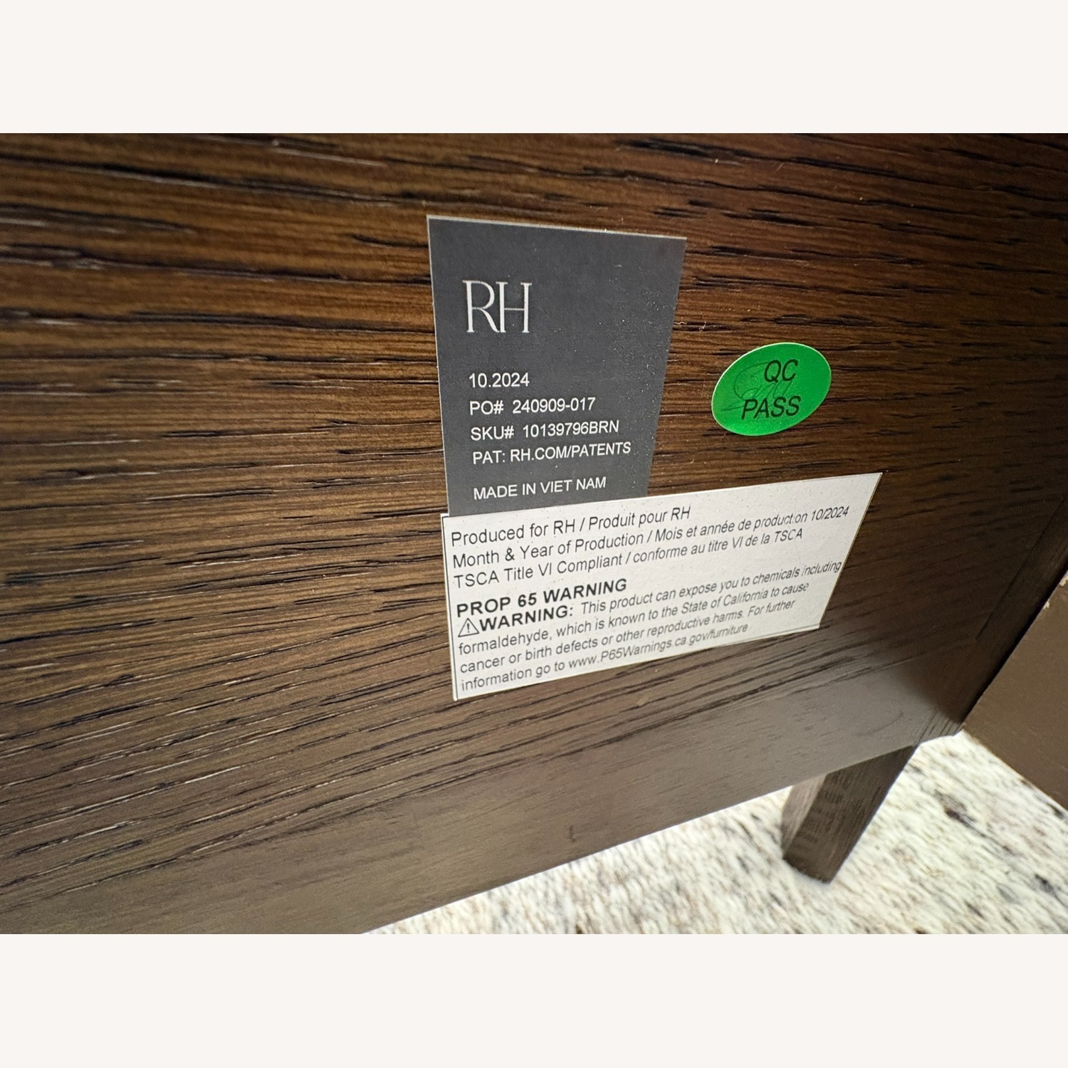 Restoration Hardware Padua Panel Bed – King Brown Oak Finish - image-17