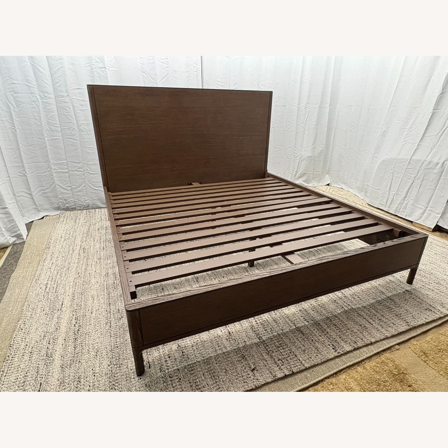 Restoration Hardware Padua Panel Bed – King Brown Oak Finish - image-15