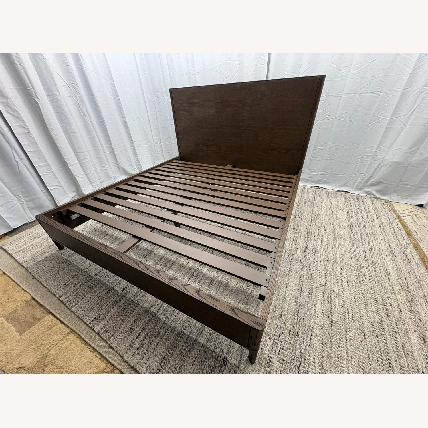 Restoration Hardware Padua Panel Bed – King Brown Oak Finish - image-2