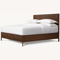 Restoration Hardware Padua Panel Bed – King Brown Oak Finish
