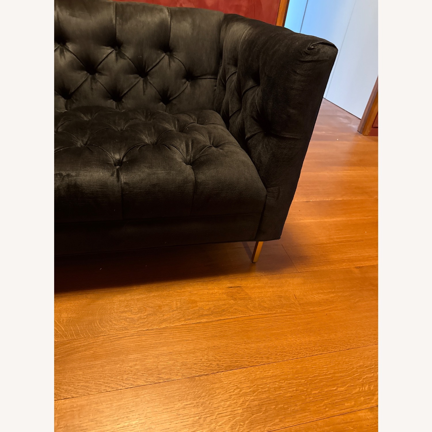 ABC Custom Tribeca Black Velvet Sofa  - image-4
