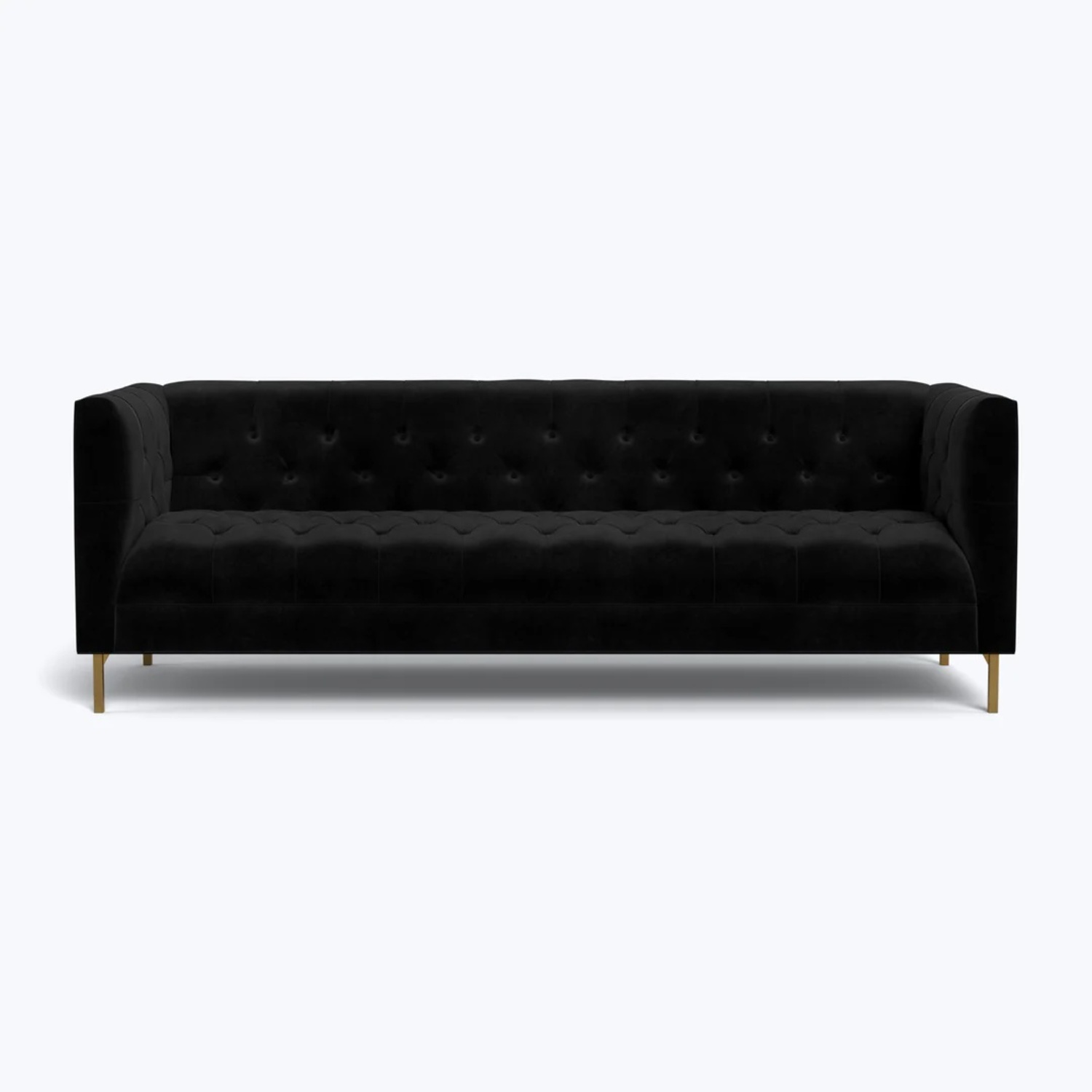 ABC Custom Tribeca Black Velvet Sofa  - image-5