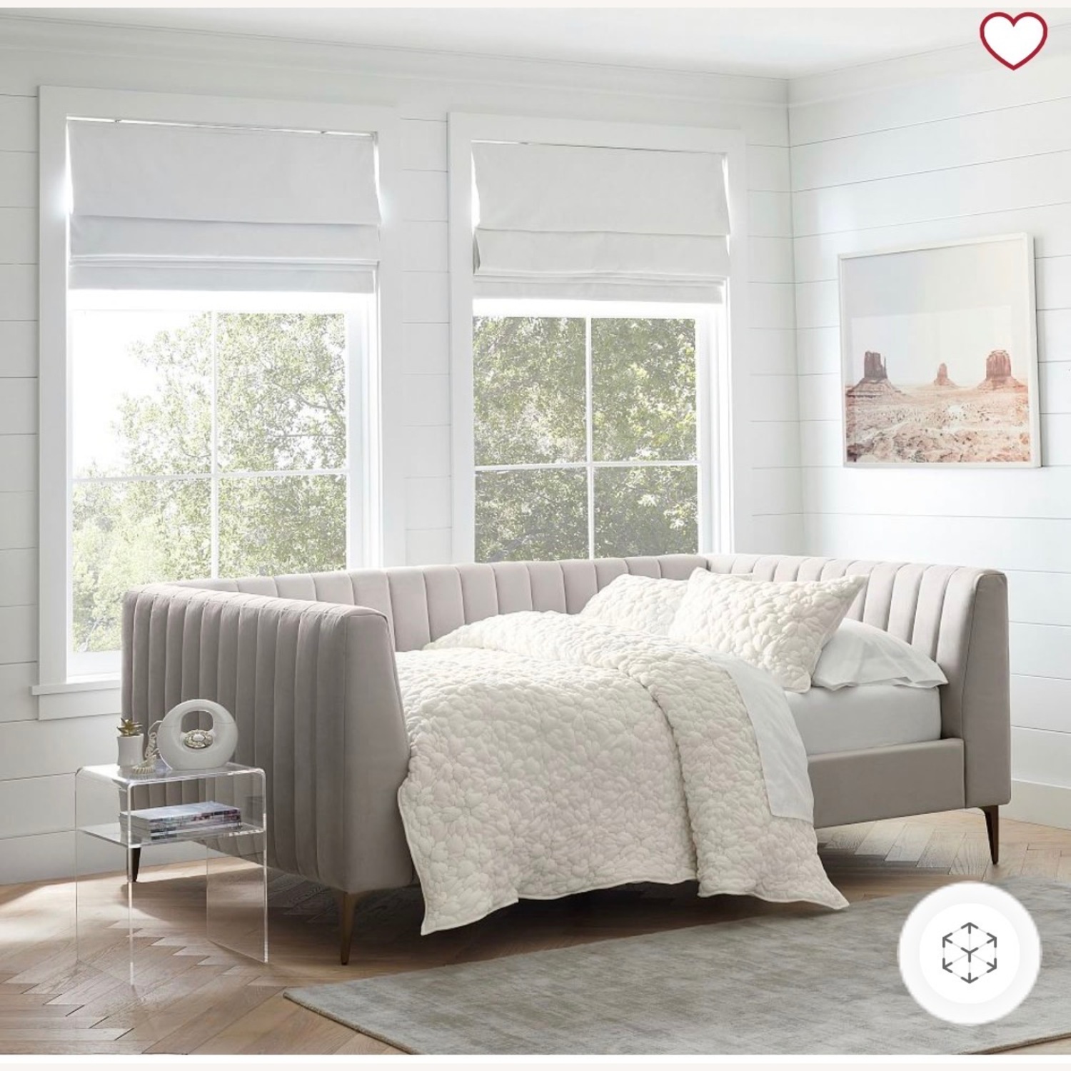 Pottery Barn Teen Avalon Channel Stitch Upholstered Daybed - image-2