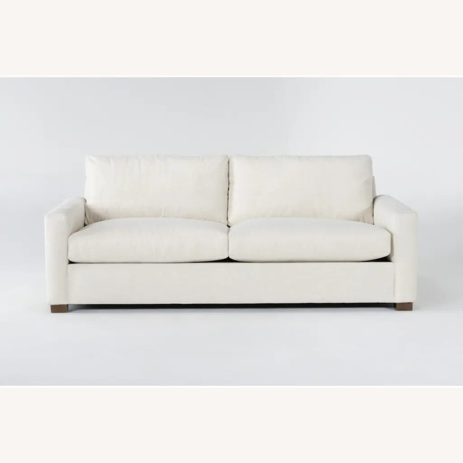 Living Spaces Magnolia White Fabric Sofa - image-6