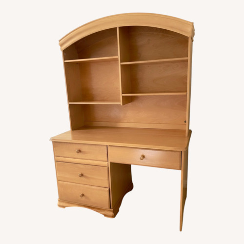 Used Solid Pine Wood Desk and Hutch  for sale on AptDeco