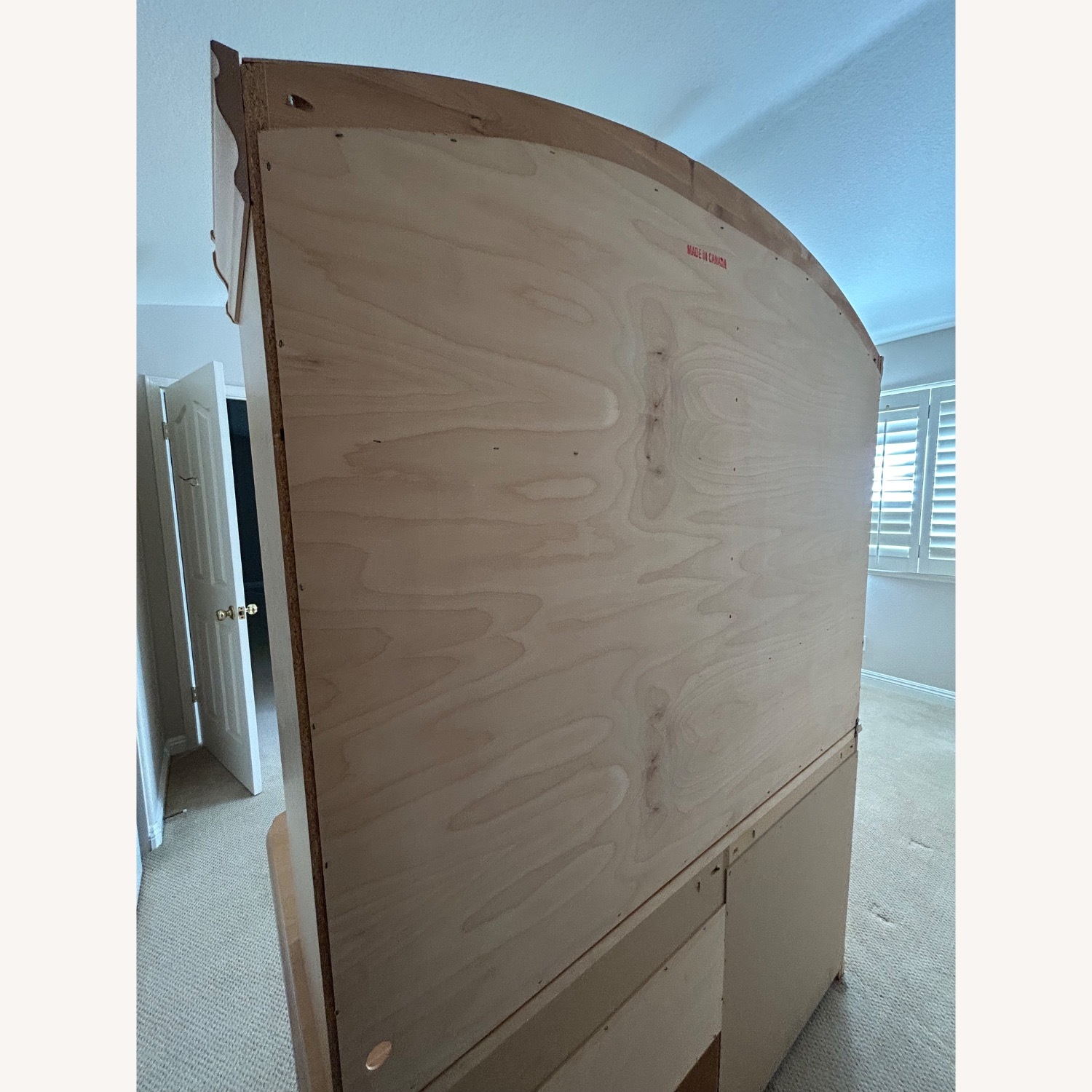 Solid Pine Wood Desk and Hutch - image-10