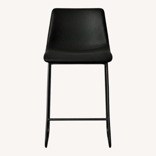 Used Target Black Faux Leather Stool for sale on AptDeco