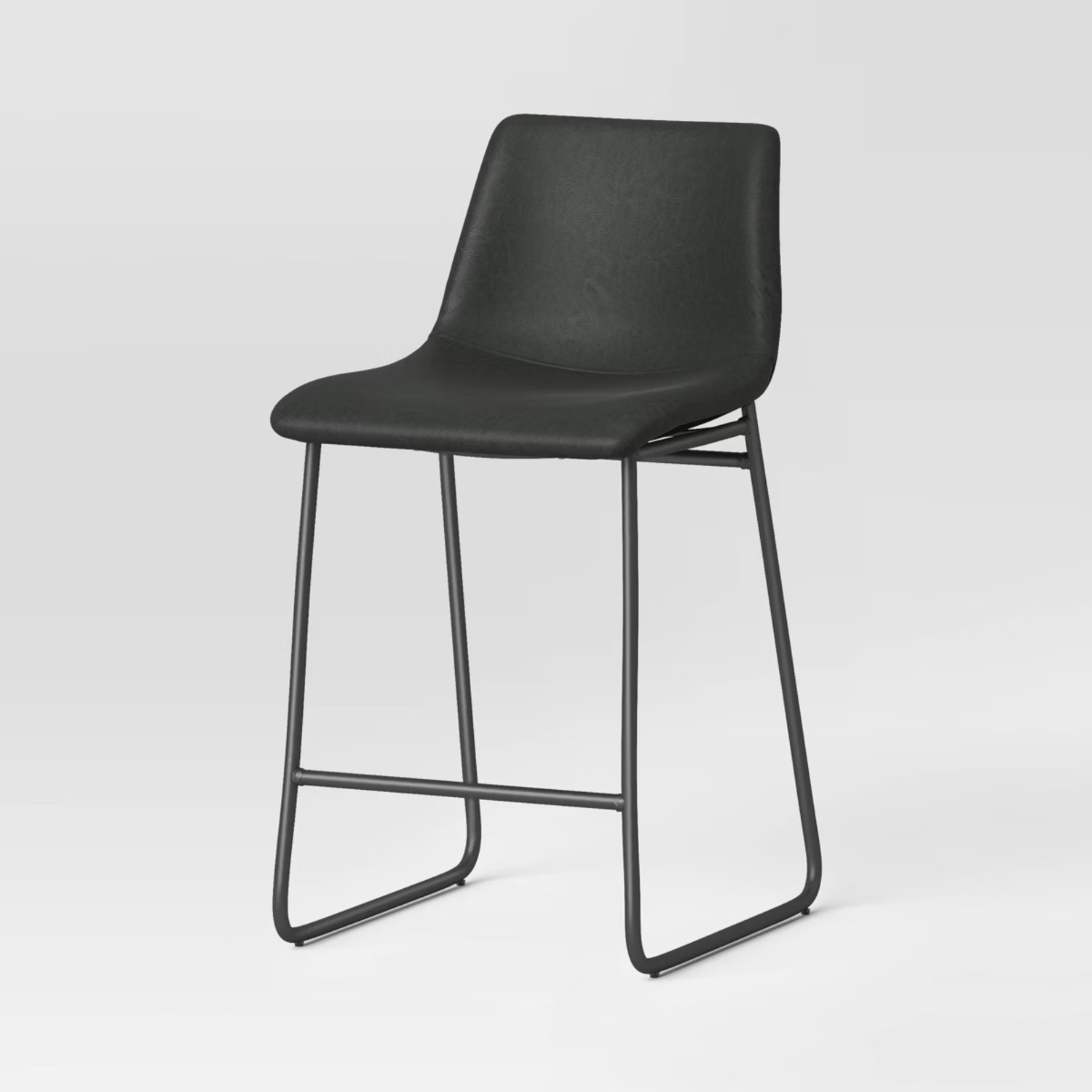 Target Black Faux Leather Stool - image-5