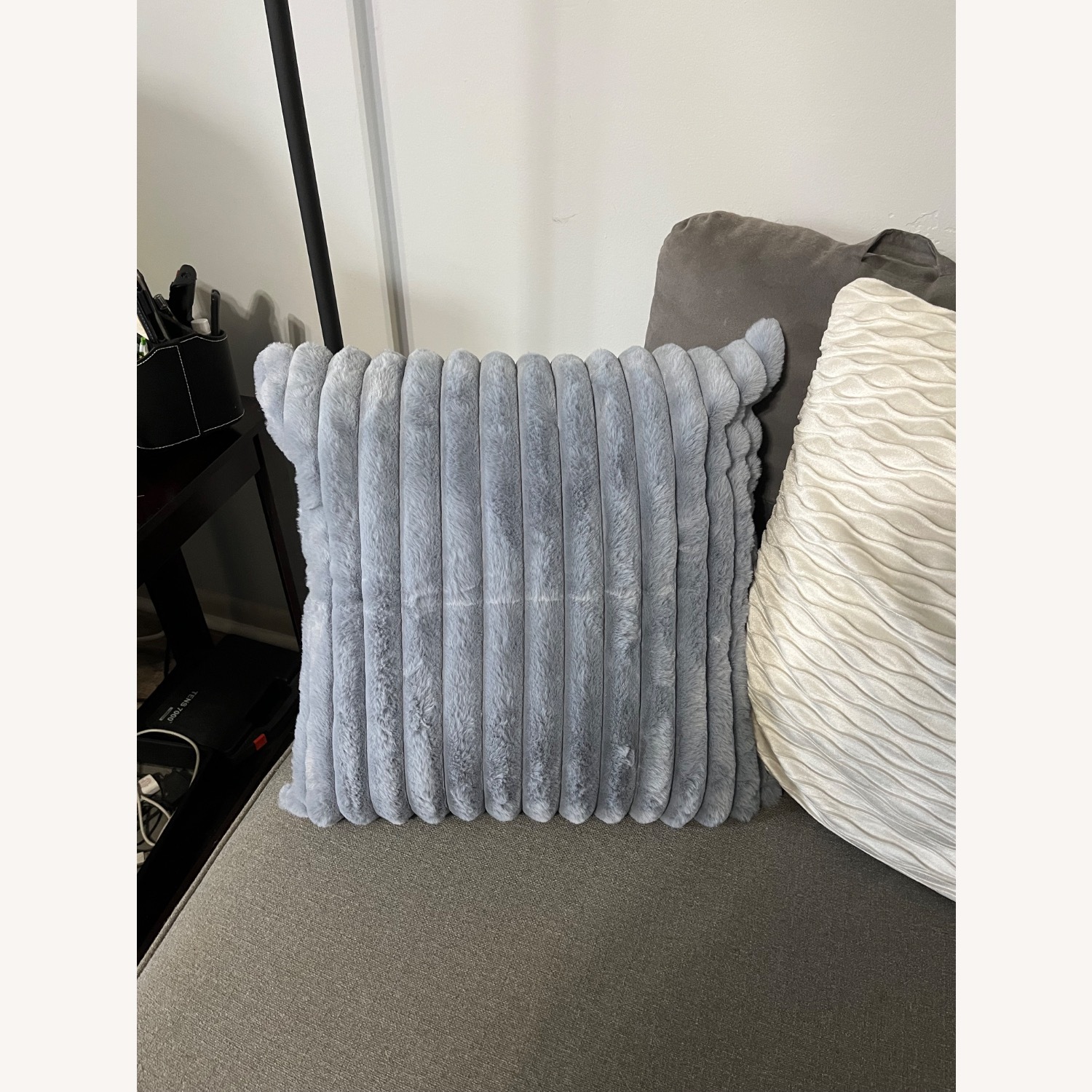 3 piece Left Facing Gray Sectional Couch - image-3