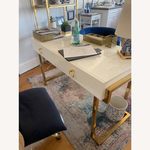 Used Pemberly White Desk for sale on AptDeco