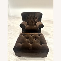 Ralph Lauren Dark Brown Velvet Armchair