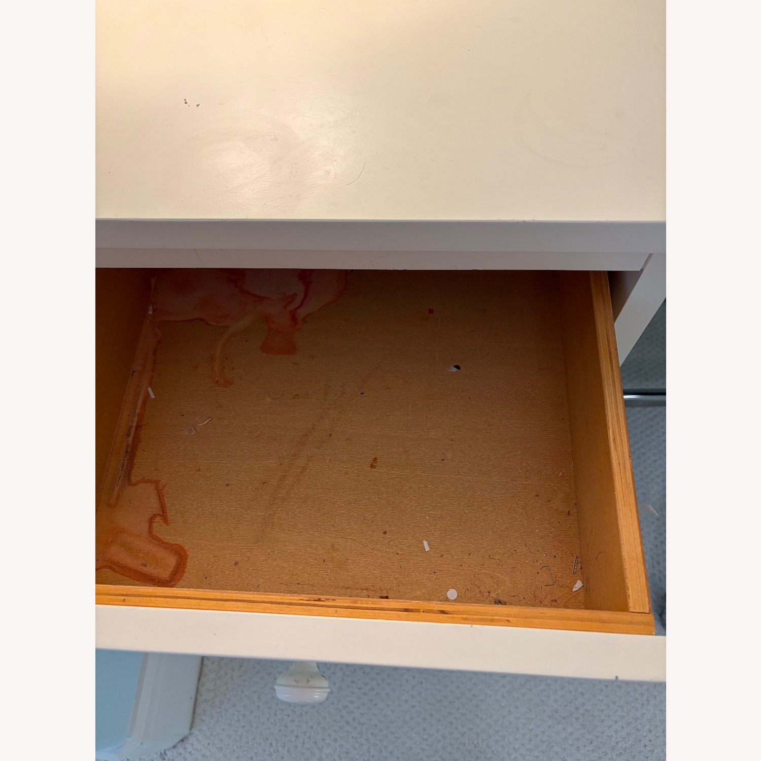 Pottery Barn White Desk & upholstered chair  - image-10