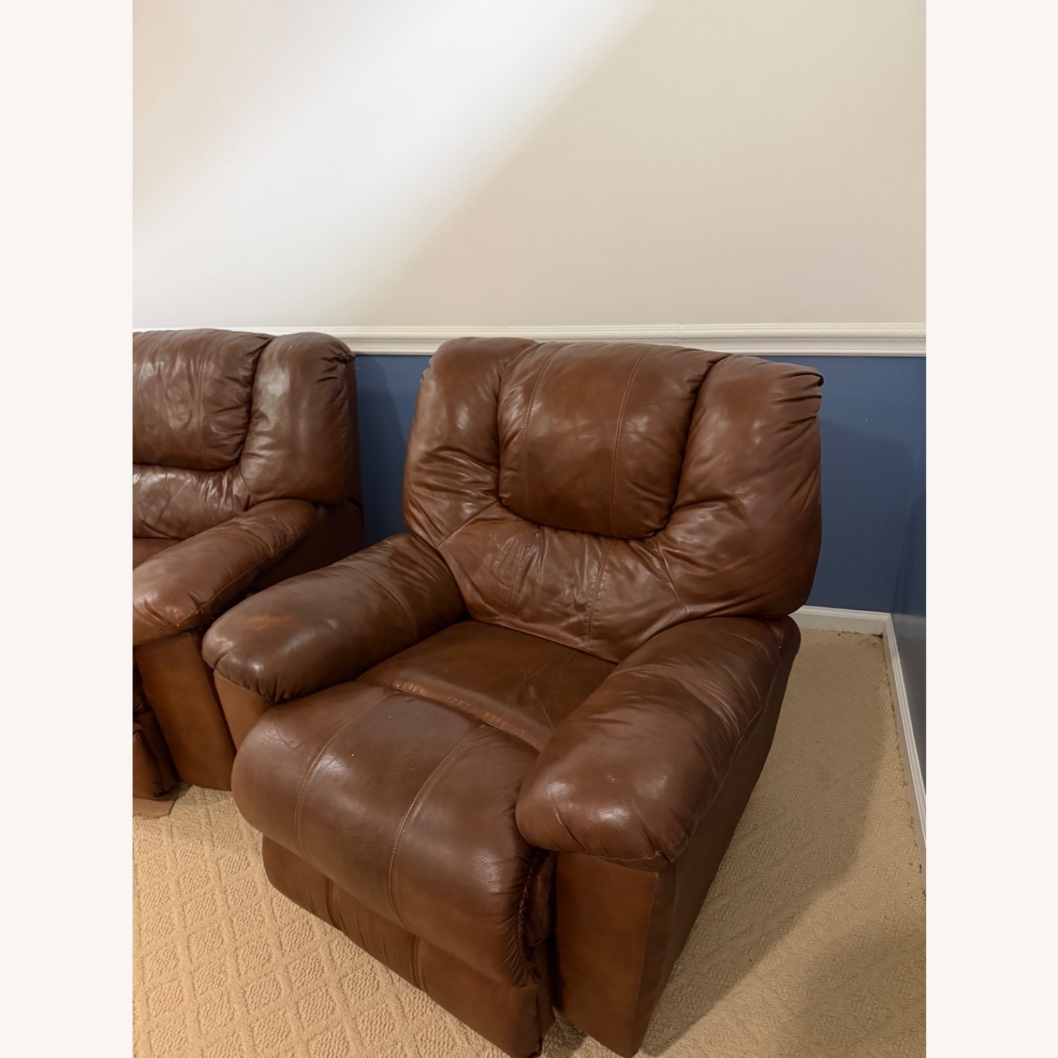 Levitz Furniture Dark Brown Leather Recliner - image-2