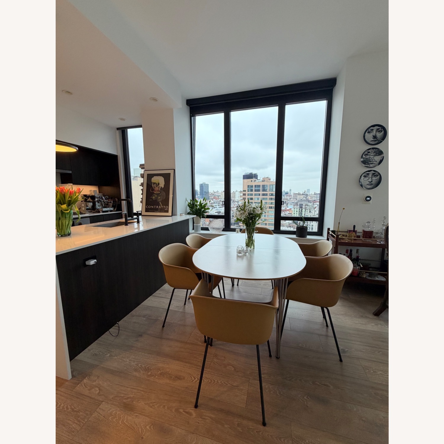 Set of 8 - Muuto Light Brown Dining Chairs - image-1