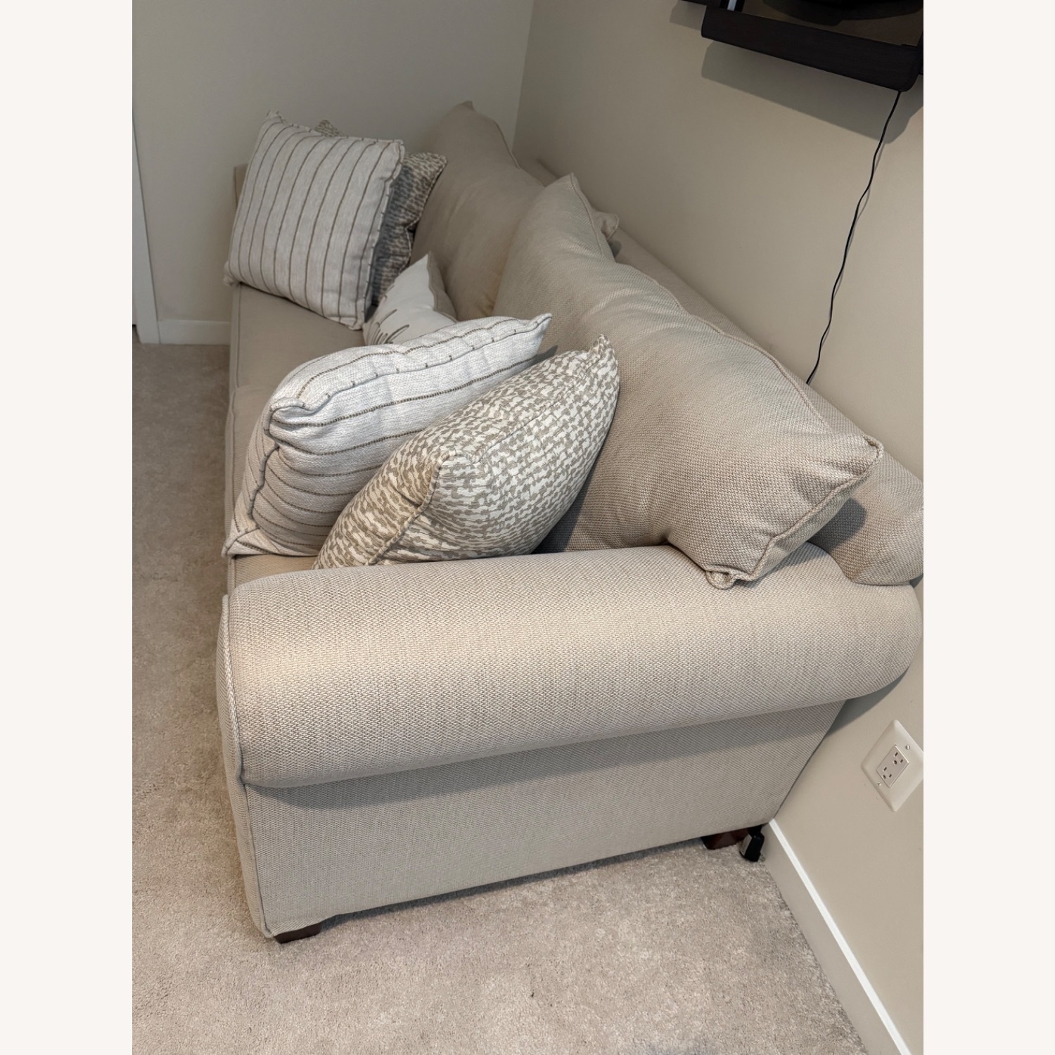 Light Brown Fabric Sleeper Sofa - image-2