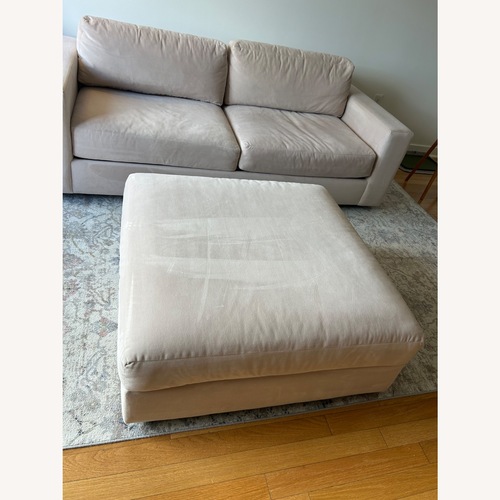 Used West Elm Urban Dusty Blush Ottoman for sale on AptDeco