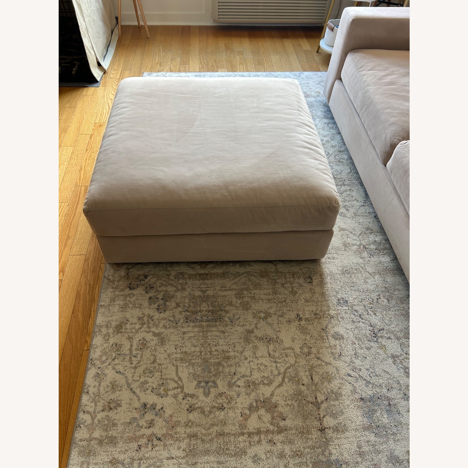 West Elm Urban Dusty Blush Ottoman - image-4