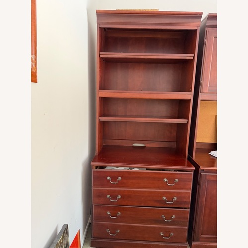Used Ashley Furniture Dark Brown Bookcase for sale on AptDeco