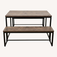 3-Piece Industrial Dining Set