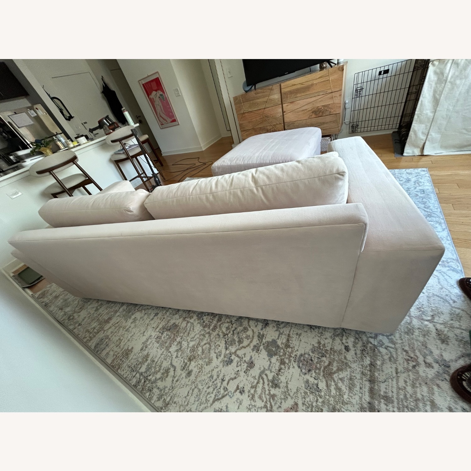 West Elm Urban Dusty Blush Sofa - image-3