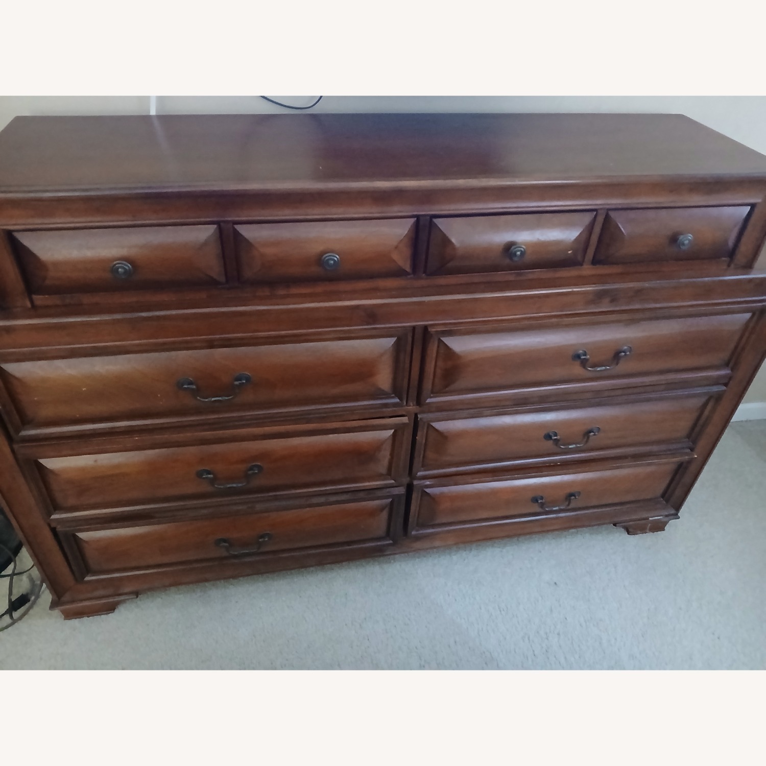 Dark Brown Wood Dresser - image-3