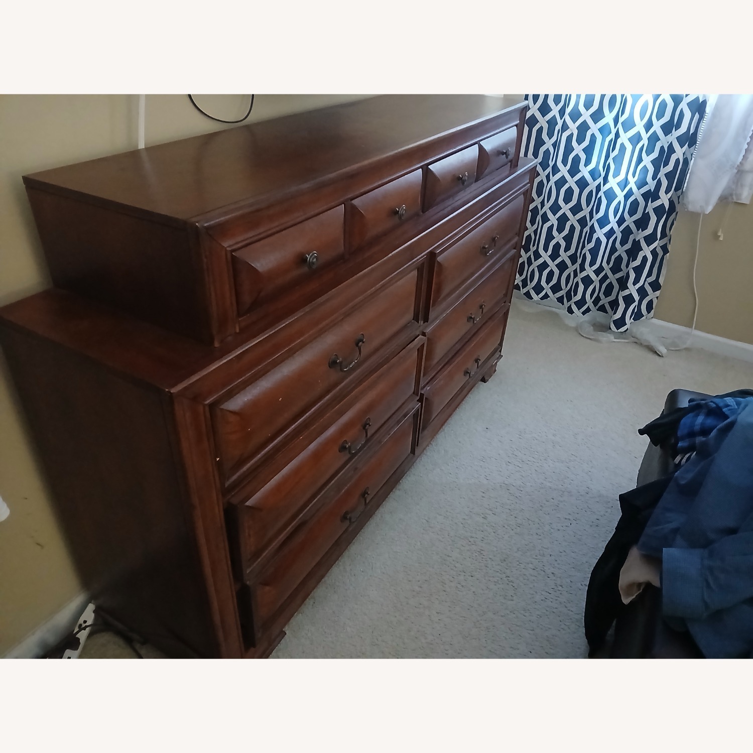 Dark Brown Wood Dresser - image-1