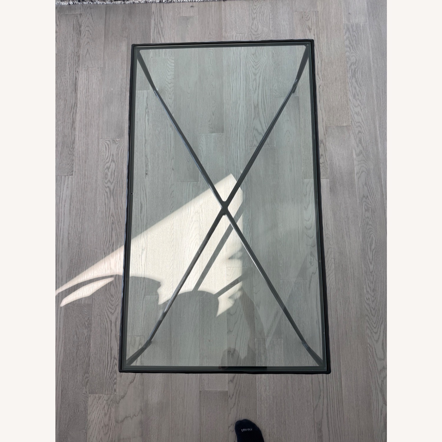 Restoration Hardware Thaddeus Glass Square Coffee Table - image-3