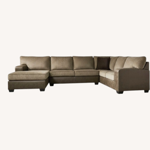 Used Ashley Furniture Dark Brown Fabric 3+ Seater Sofa for sale on AptDeco