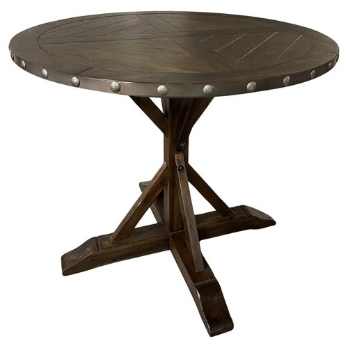 Used Tall Wood Round Drinks or Bar Table for sale on AptDeco