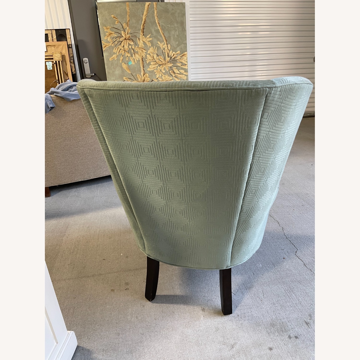 Green Fabric Accent Chair - image-4