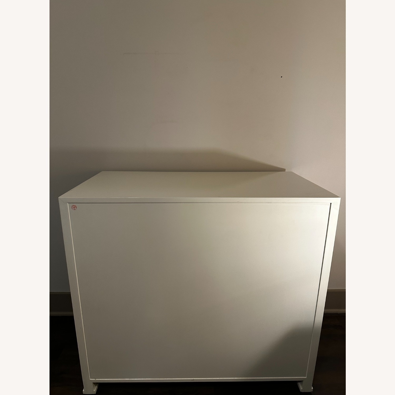 Anthropologie Geo Brass Inlay White Wood Dresser - image-4