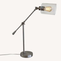 Antique Silver Modern Industrial Table Lamp