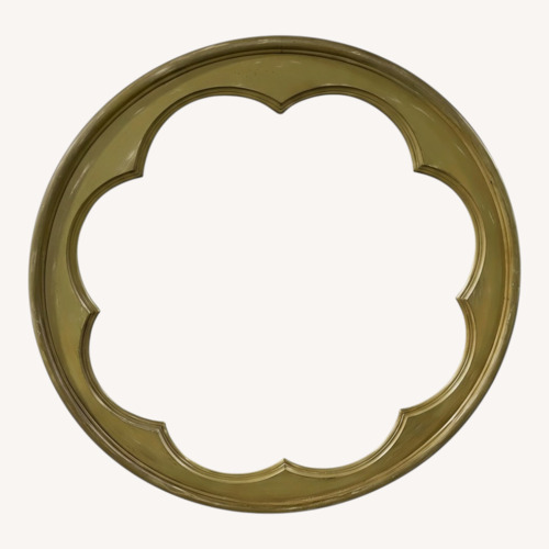 Used Round Green Washed Mirror for sale on AptDeco