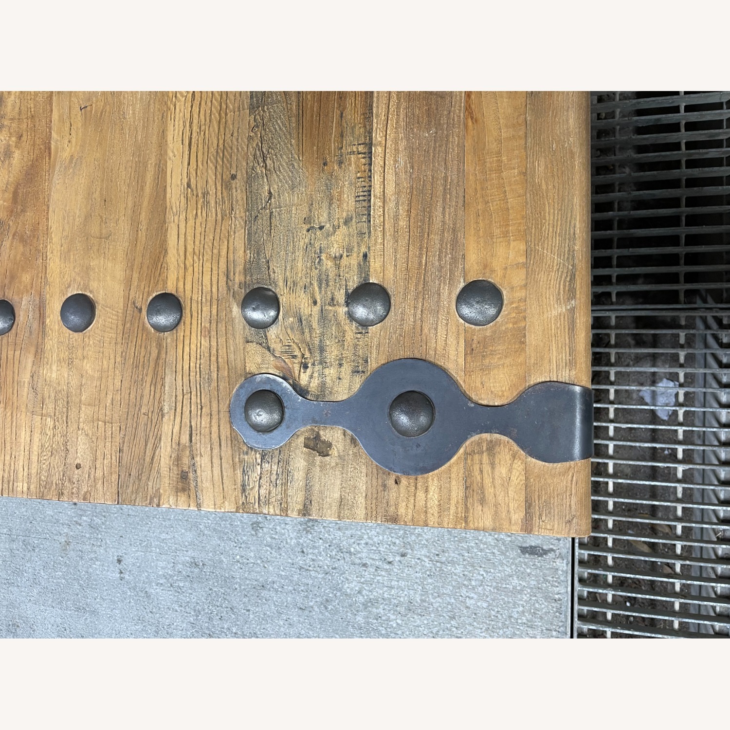 Industrial Barn Door & Metal Base Coffee Table - image-2