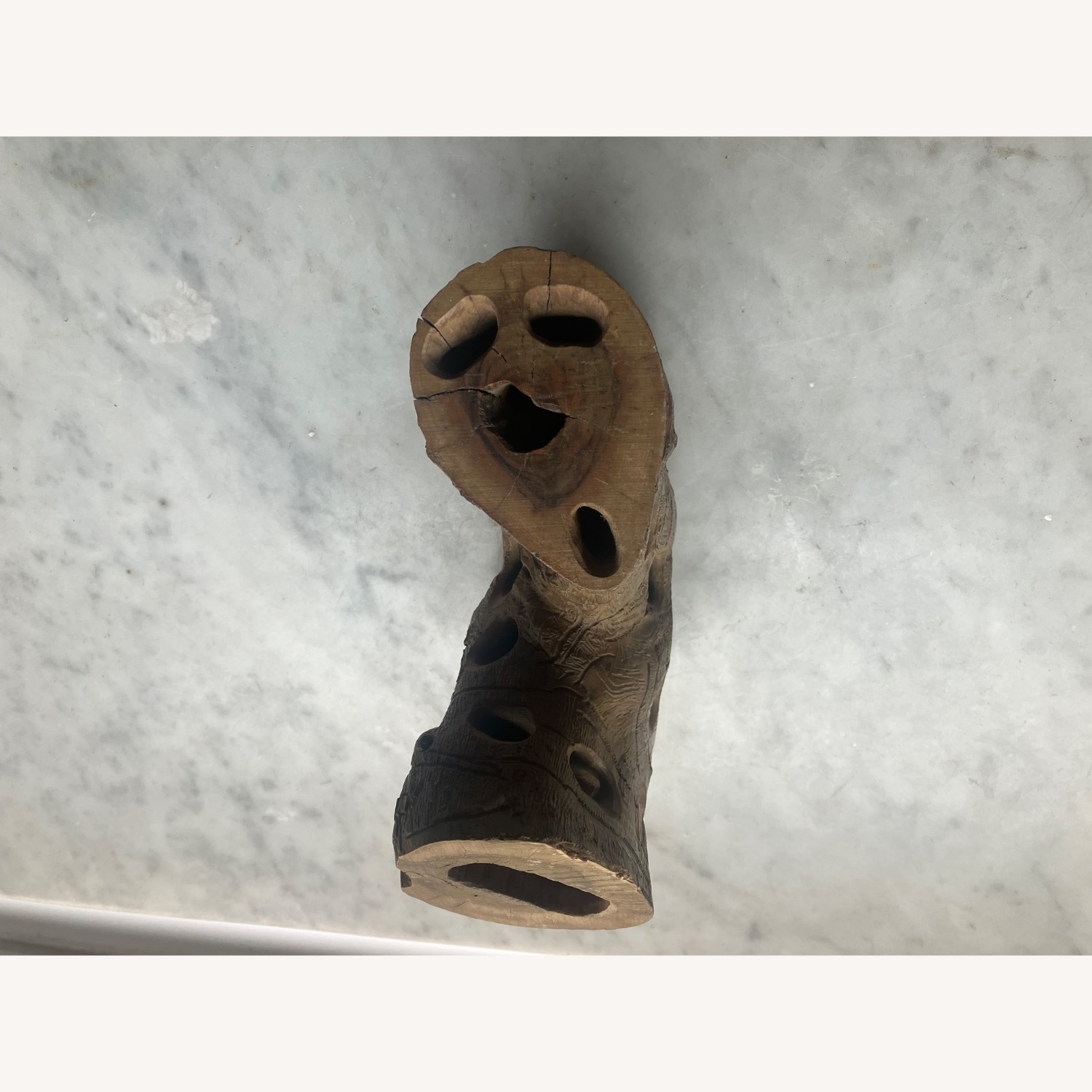 Antique Wooden Pipe Holder - image-4