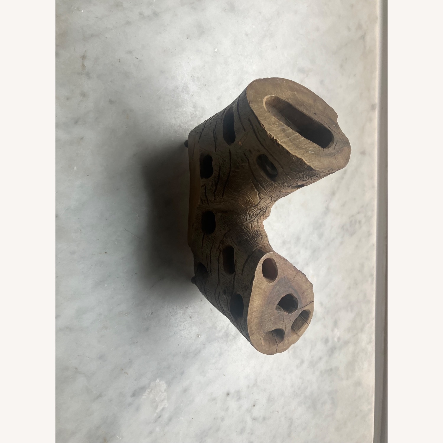 Antique Wooden Pipe Holder - image-3