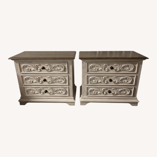 Used Pair of Painted Three-Drawer Nightstands for sale on AptDeco