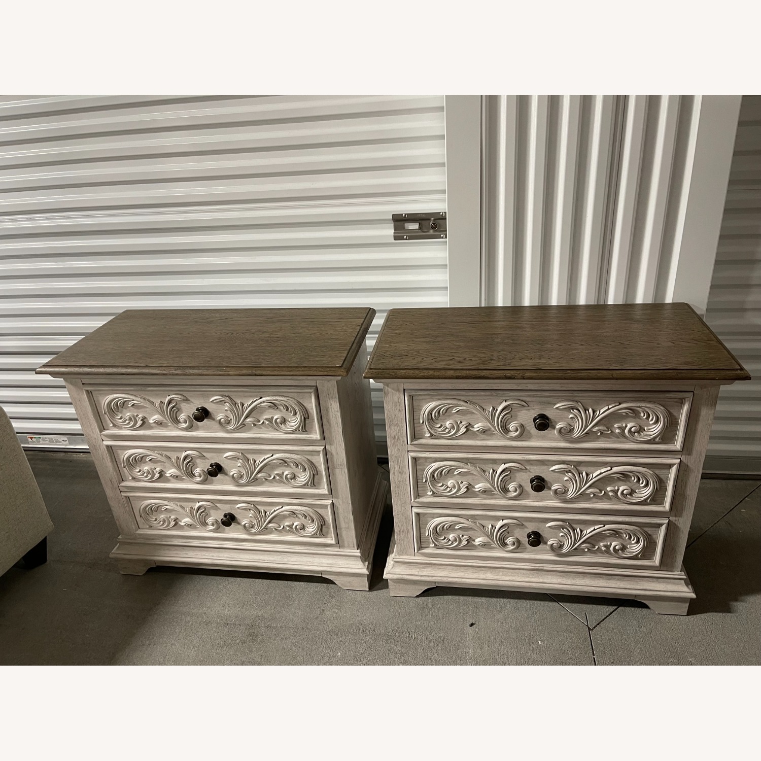 Pair of Painted Three-Drawer Nightstands - image-2