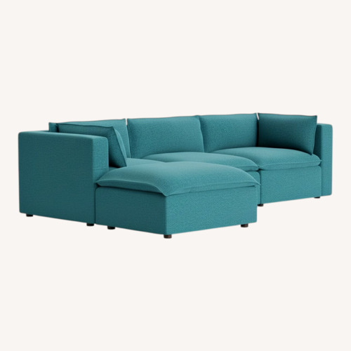 Used Joybird Haine Modular Sofa - Peacock Blue for sale on AptDeco