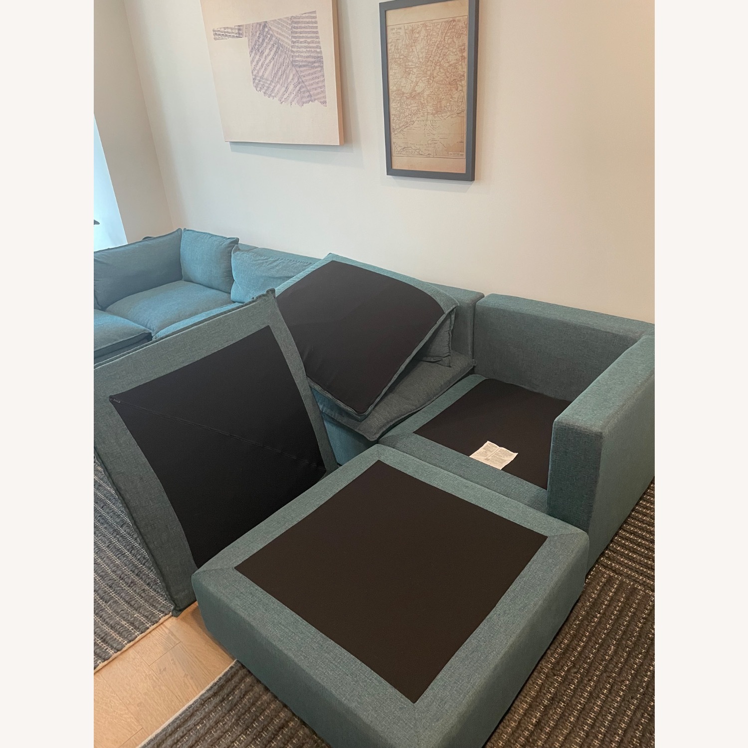 Joybird Haine Modular Sofa - Peacock Blue - image-6