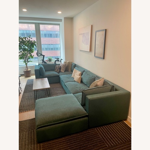 Used Joybird Haine Modular Sofa - Peacock Blue for sale on AptDeco