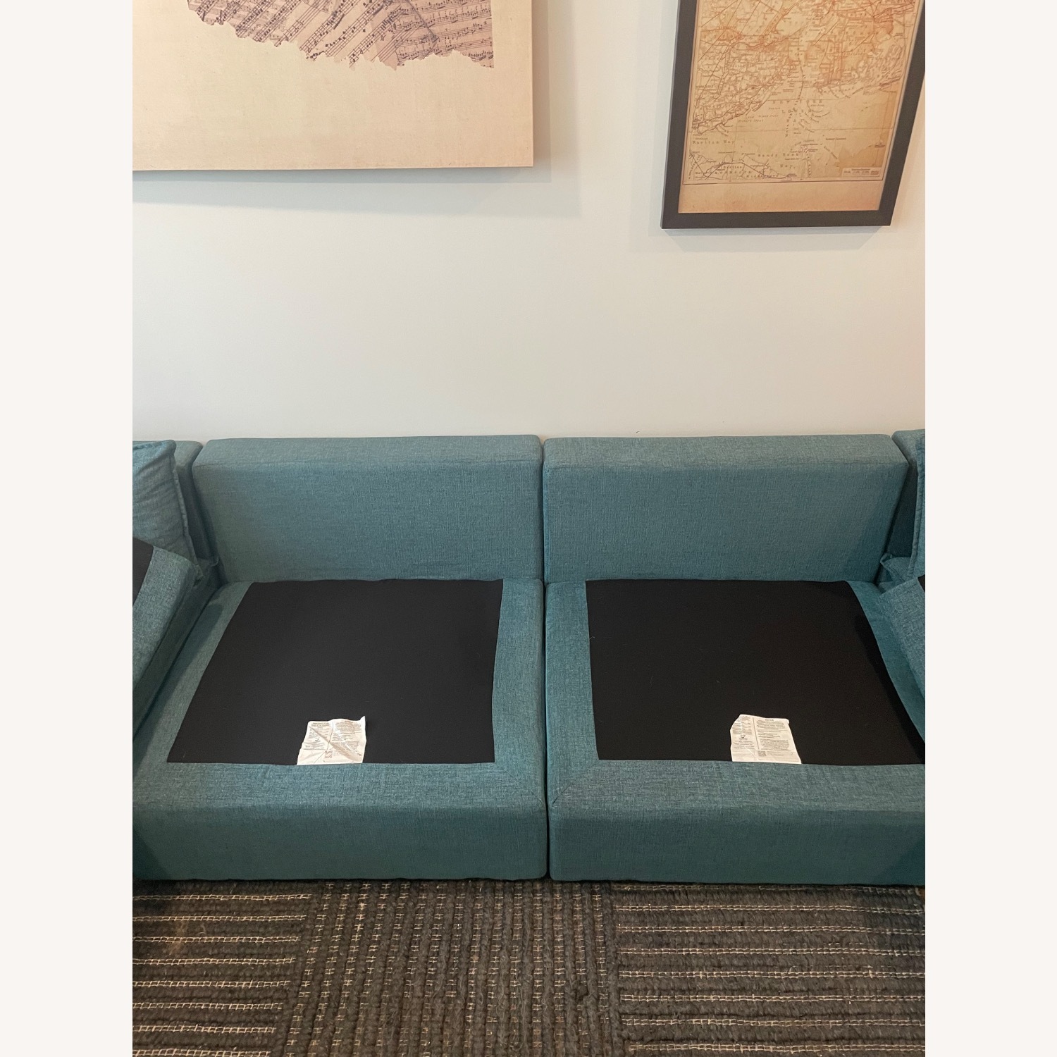 Joybird Haine Modular Sofa - Peacock Blue - image-8