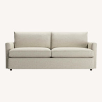 Crate & Barrel Lounge Natural Microsuede 3+ Seater Sofa