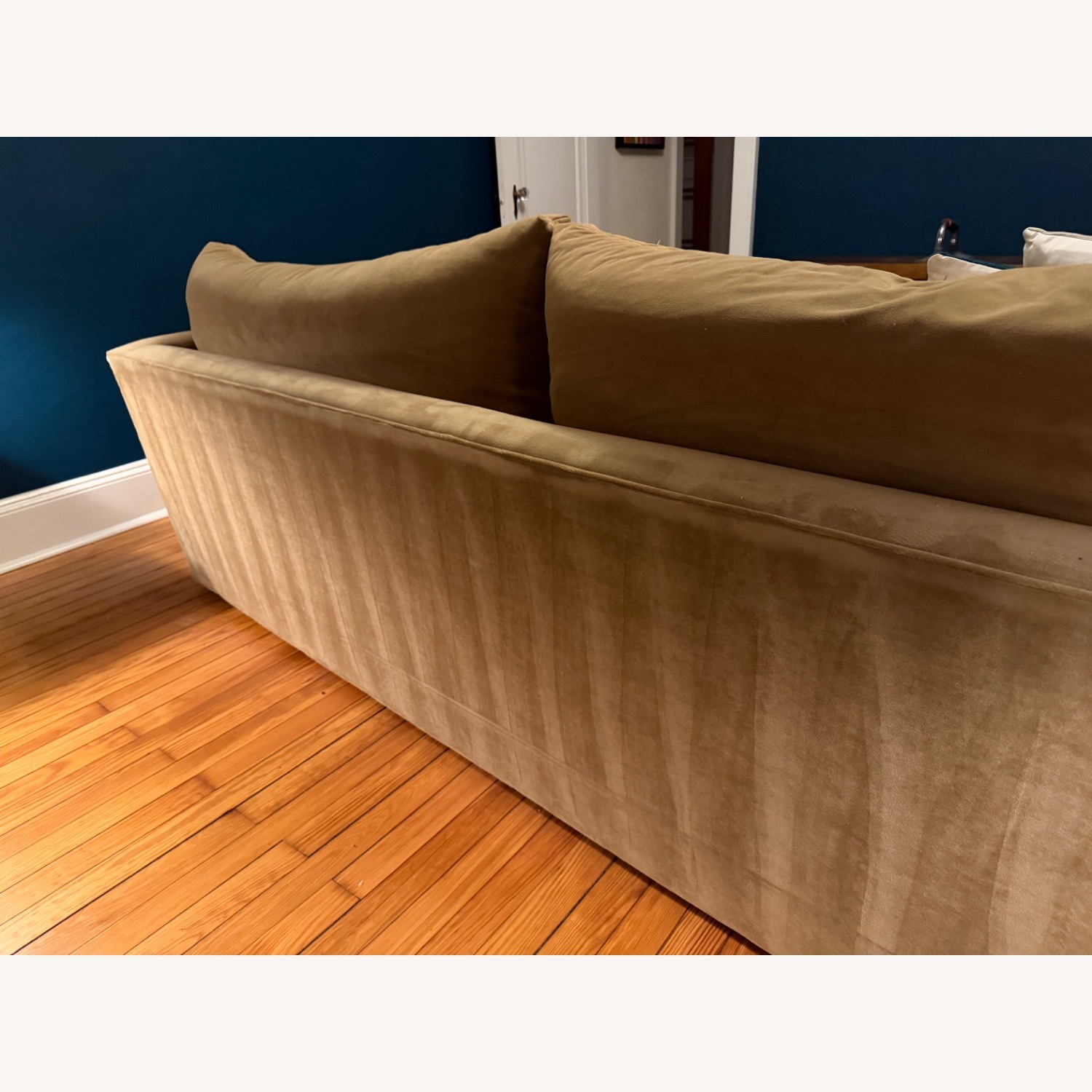 Crate & Barrel Lounge Natural Microsuede 3+ Seater Sofa - image-8