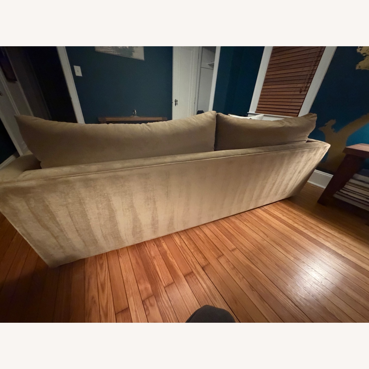 Crate & Barrel Lounge Natural Microsuede 3+ Seater Sofa - image-11