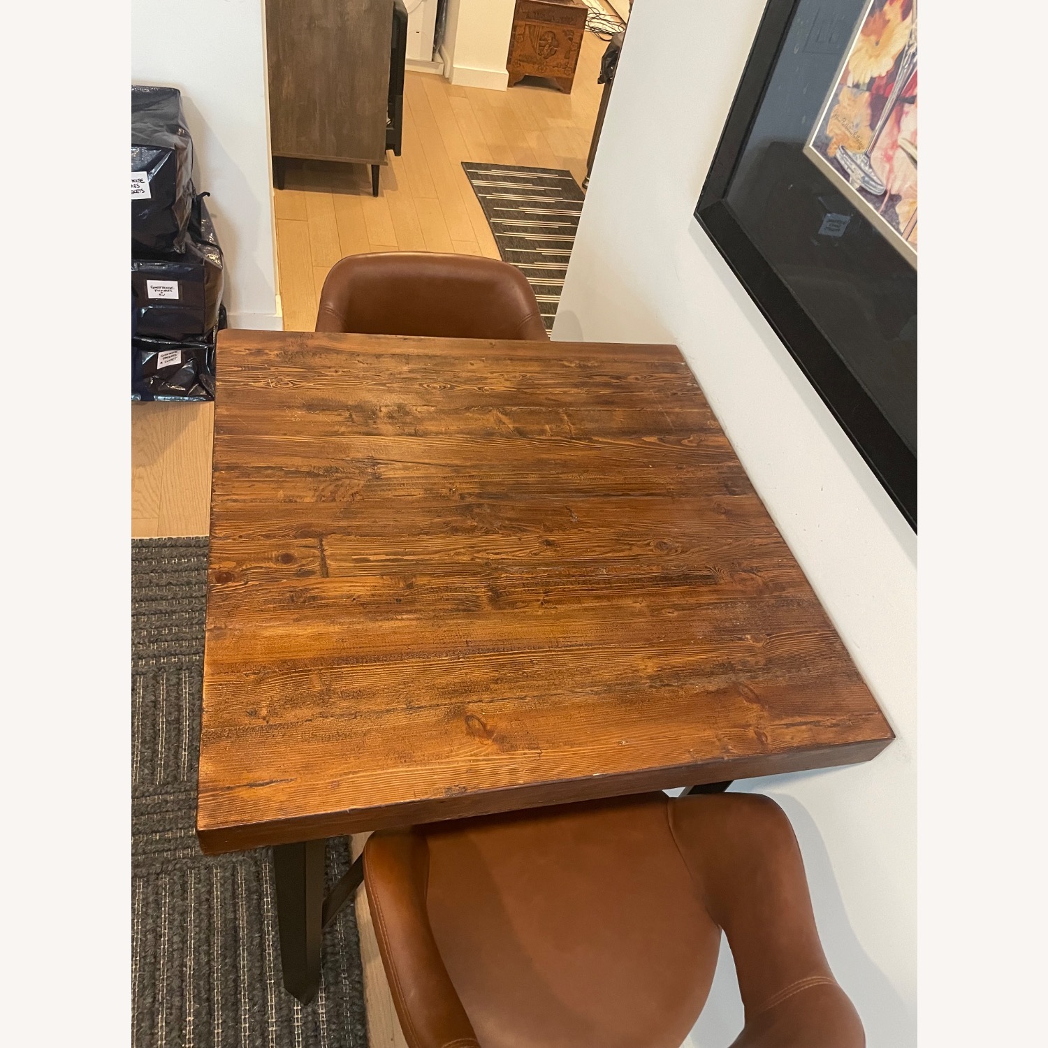 Pottery Barn Griffin Square Reclaimed Wood Bar Height Table - image-2