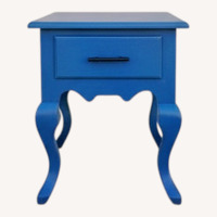 Royal Blue Solid Wood Nightstands/End Tables